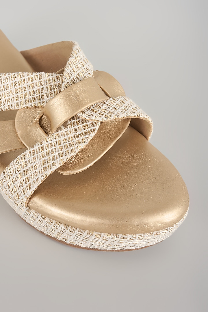 Beige Faux Leather Heels by Sana K Luxurious Footwear at Pernia's Pop Up Shop