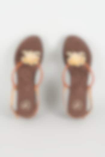 Brown Faux Leather Wedges by Sana K Luxurious Footwear at Pernia's Pop Up Shop