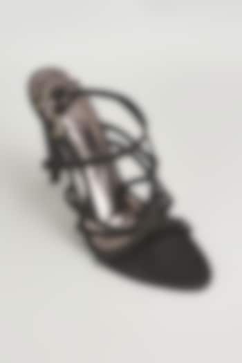 Black Leather Heels by Sana K Luxurious Footwear at Pernia's Pop Up Shop