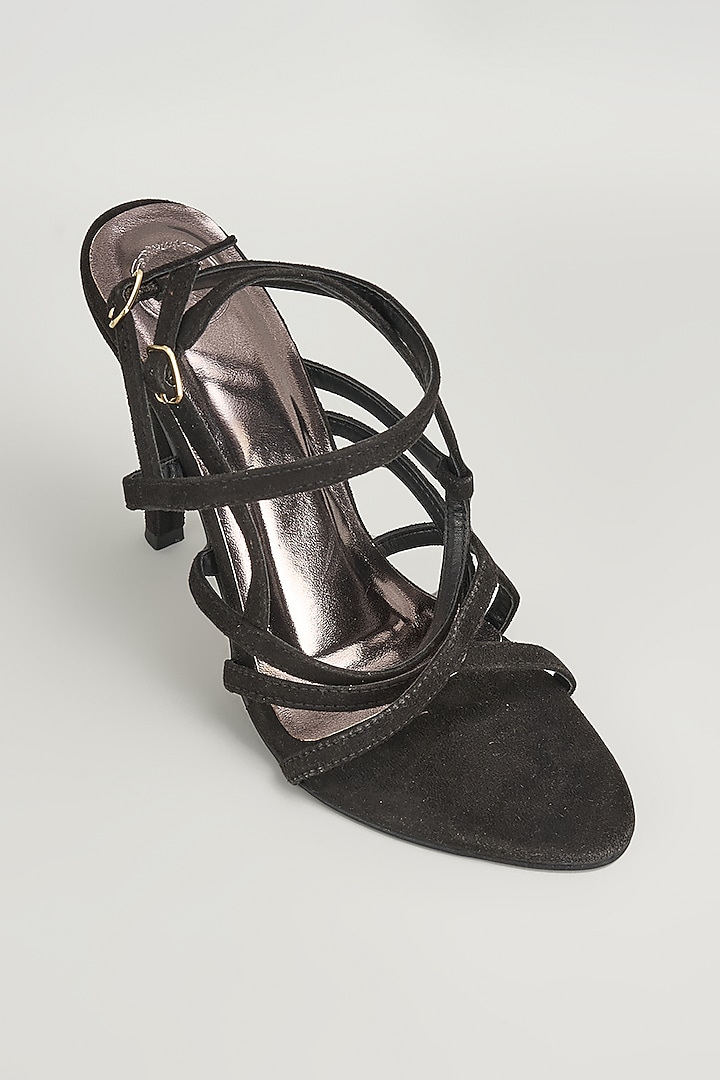 Black Leather Heels by Sana K Luxurious Footwear at Pernia's Pop Up Shop