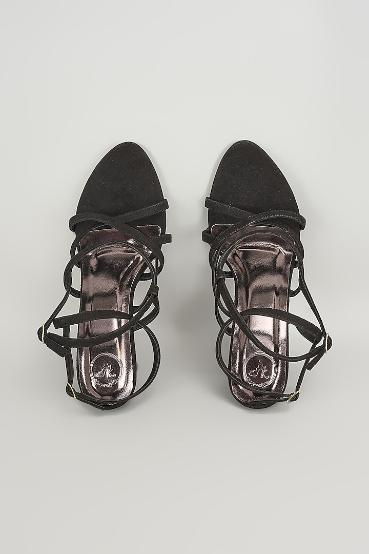 Black Leather Heels by Sana K Luxurious Footwear at Pernia's Pop Up Shop