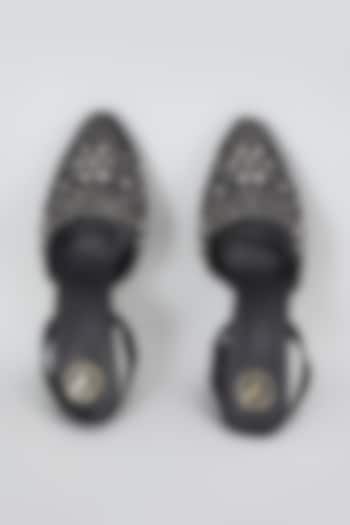 Black Leather Heels by Sana K Luxurious Footwear at Pernia's Pop Up Shop