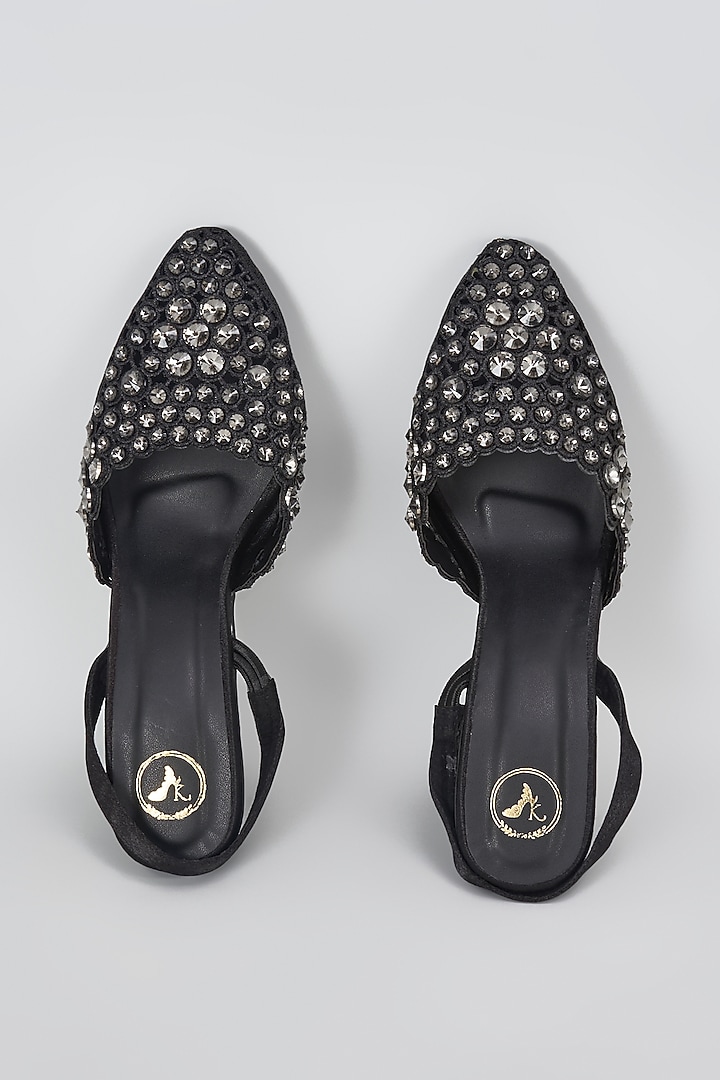 Black Leather Heels by Sana K Luxurious Footwear at Pernia's Pop Up Shop