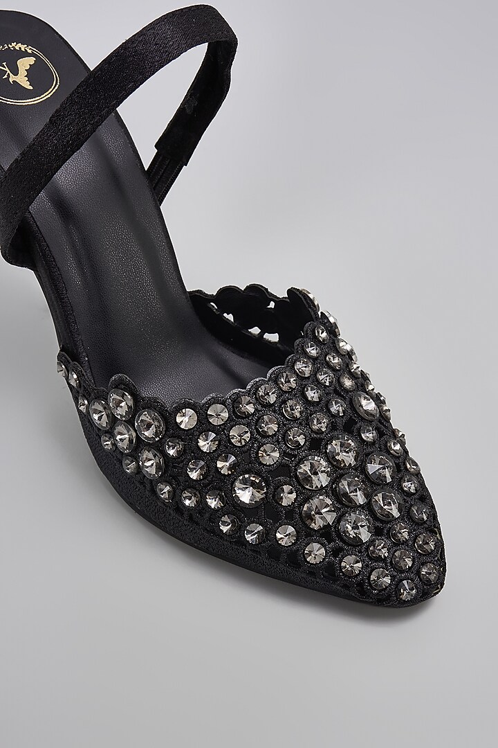 Black Leather Heels by Sana K Luxurious Footwear at Pernia's Pop Up Shop