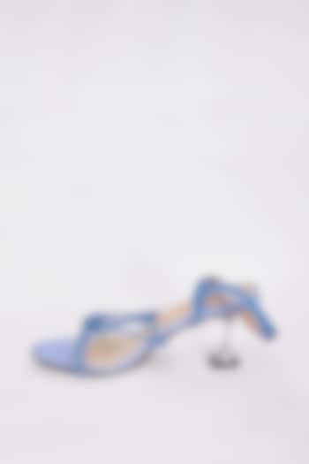 Blue Synthetic Heels by Sana K Luxurious Footwear at Pernia's Pop Up Shop