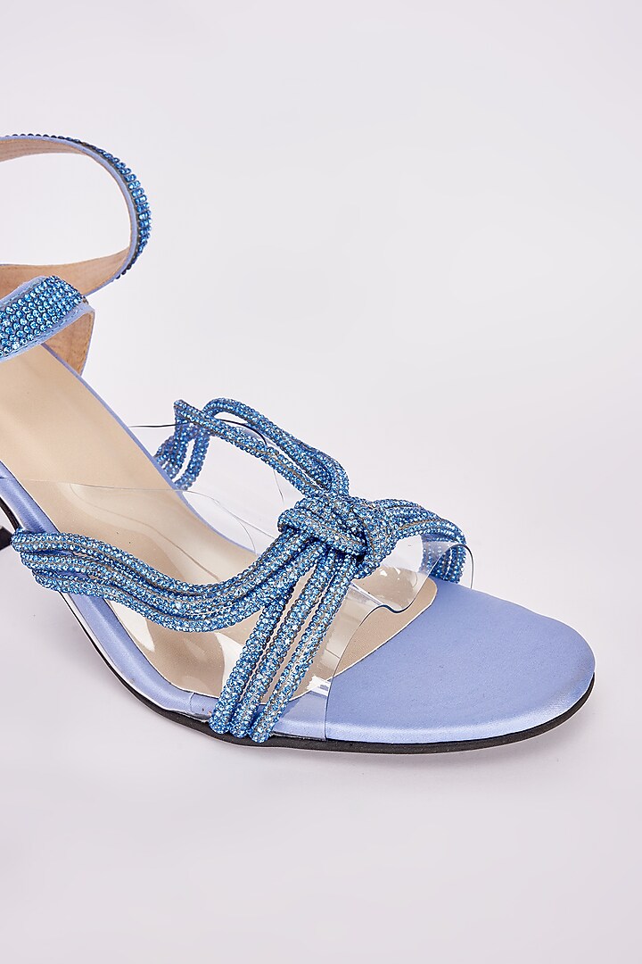 Blue Synthetic Heels by Sana K Luxurious Footwear at Pernia's Pop Up Shop