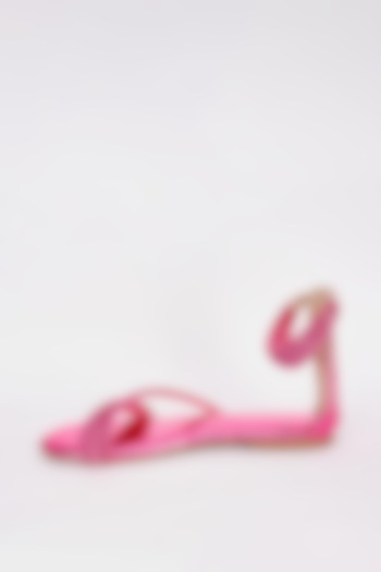 Pink Synthetic Flats by Sana K Luxurious Footwear at Pernia's Pop Up Shop