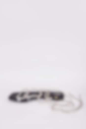 Black Synthetic Flats by Sana K Luxurious Footwear at Pernia's Pop Up Shop