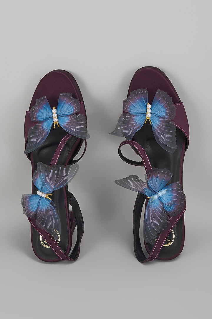 Purple Vegan Faux Leather Heels by Sana K Luxurious Footwear at Pernia's Pop Up Shop