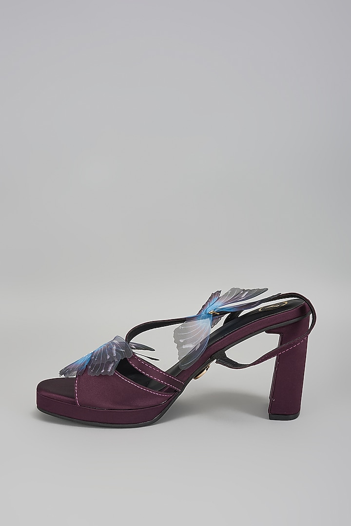 Purple Vegan Faux Leather Heels by Sana K Luxurious Footwear at Pernia's Pop Up Shop