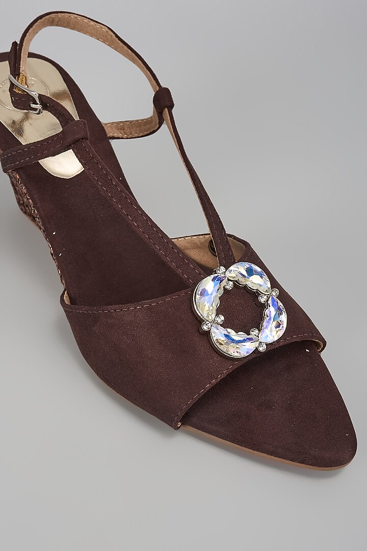 Brown Vegan Faux Leather Heels by Sana K Luxurious Footwear at Pernia's Pop Up Shop