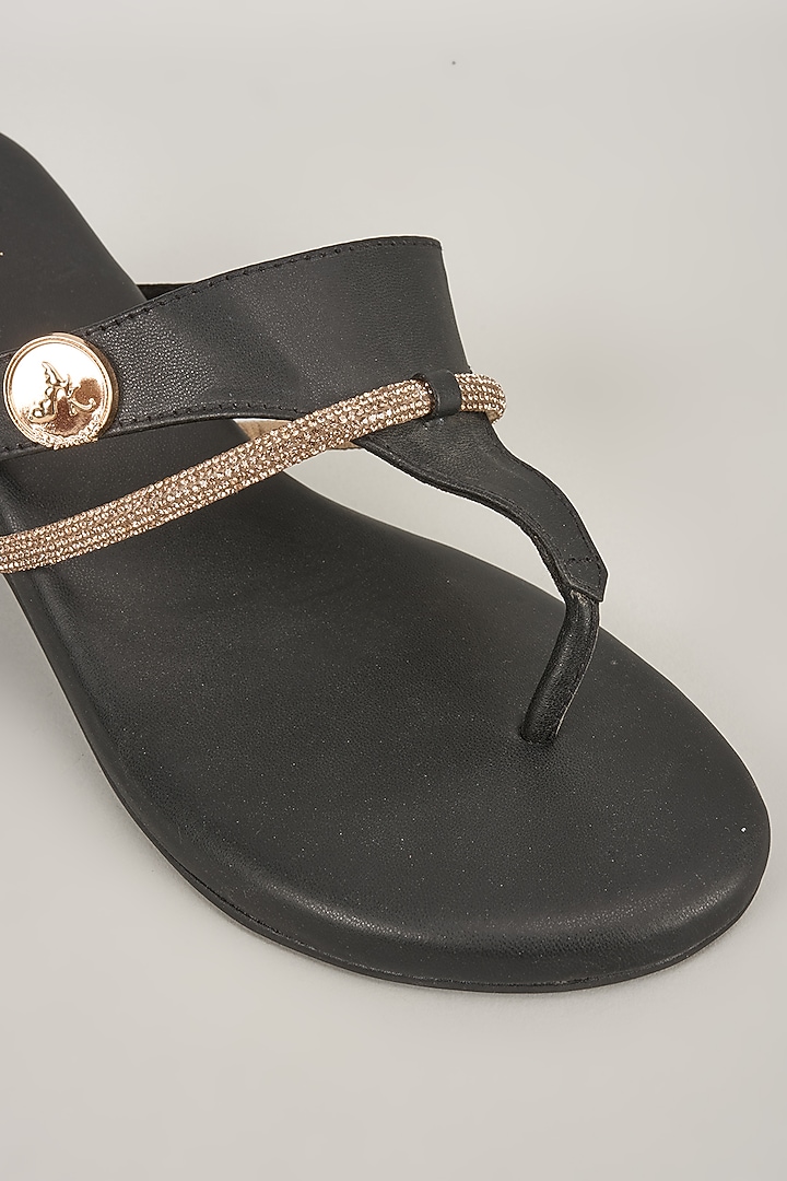 Black Vegan Satin Block Heels by Sana K Luxurious Footwear at Pernia's Pop Up Shop