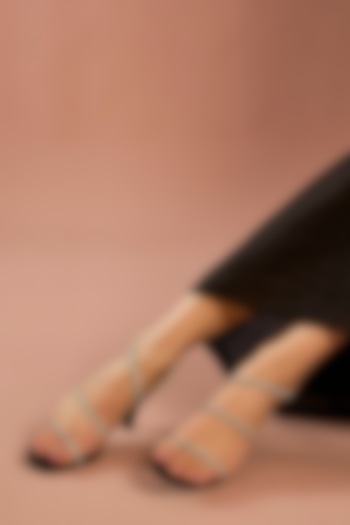 Black Faux Leather Heels by Sana K Luxurious Footwear at Pernia's Pop Up Shop