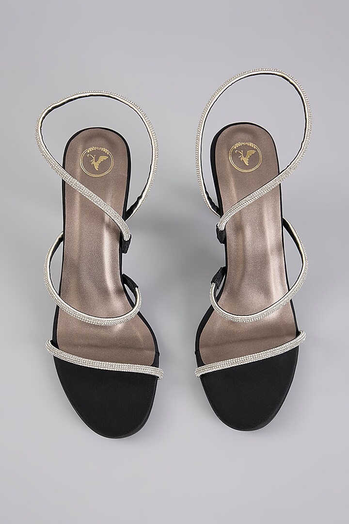 Black Faux Leather Heels by Sana K Luxurious Footwear at Pernia's Pop Up Shop