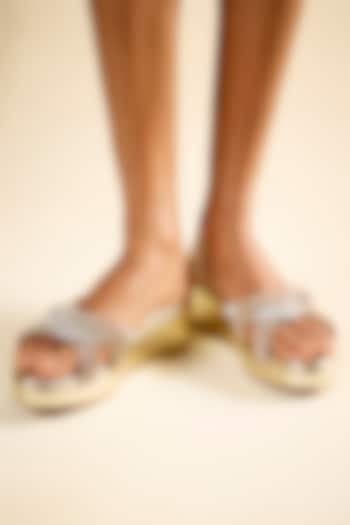 Gold Vegan Faux Leather Heels by Sana K Luxurious Footwear at Pernia's Pop Up Shop