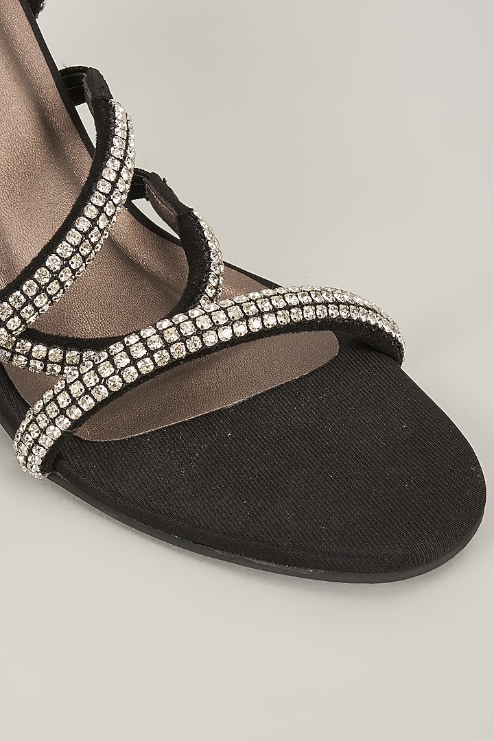 Berry Black Vegan Satin Heels by Sana K Luxurious Footwear at Pernia's Pop Up Shop