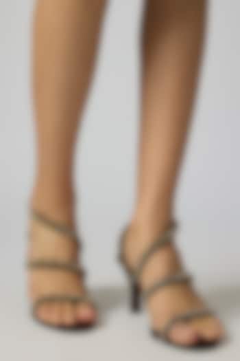 Brown Faux Leather Heels by Sana K Luxurious Footwear at Pernia's Pop Up Shop