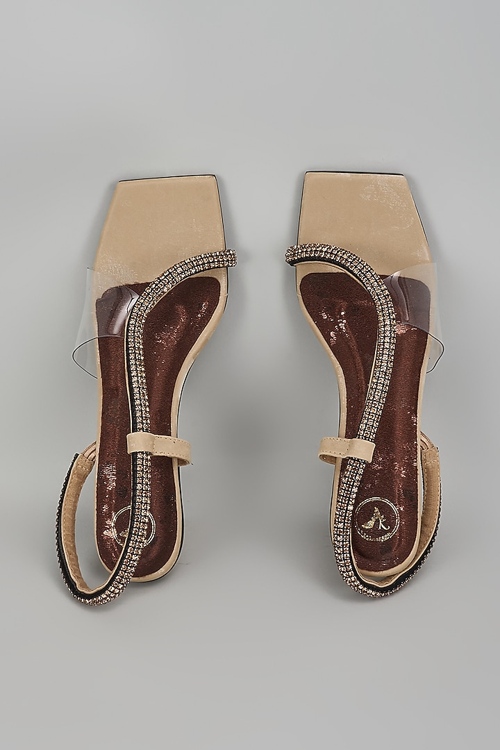Beige Vegan Faux Leather Heels by Sana K Luxurious Footwear at Pernia's Pop Up Shop
