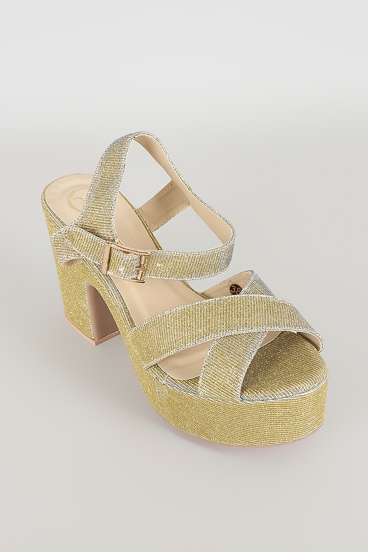 Green Faux Leather Heels by Sana K Luxurious Footwear at Pernia's Pop Up Shop