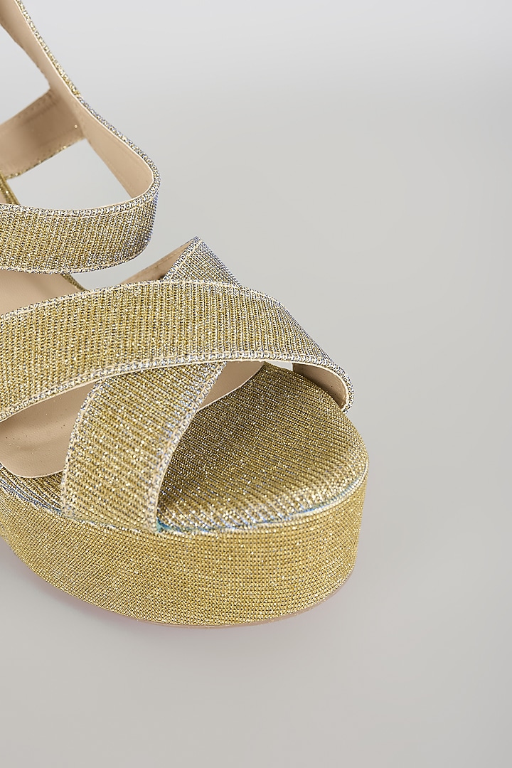 Green Faux Leather Heels by Sana K Luxurious Footwear at Pernia's Pop Up Shop
