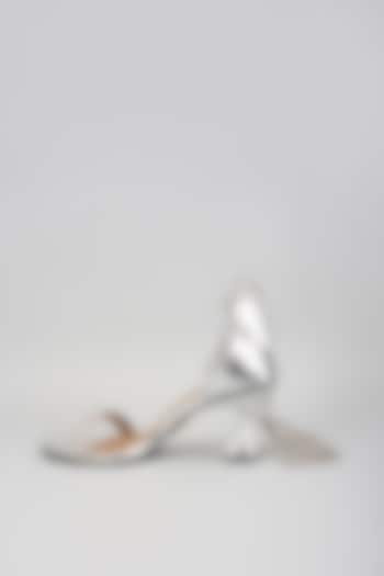 Silver Vegan Heels by Sana K Luxurious Footwear at Pernia's Pop Up Shop
