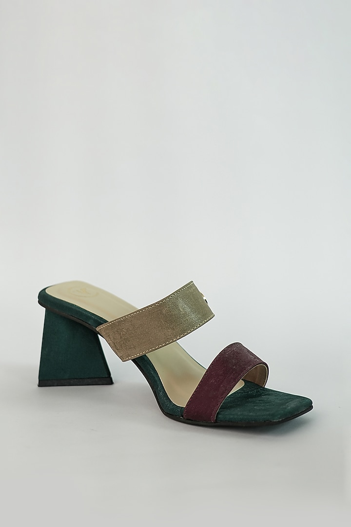 Green Vegan Heels by Sana K Luxurious Footwear at Pernia's Pop Up Shop