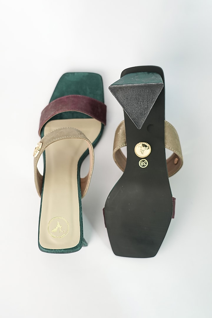 Green Vegan Heels by Sana K Luxurious Footwear at Pernia's Pop Up Shop