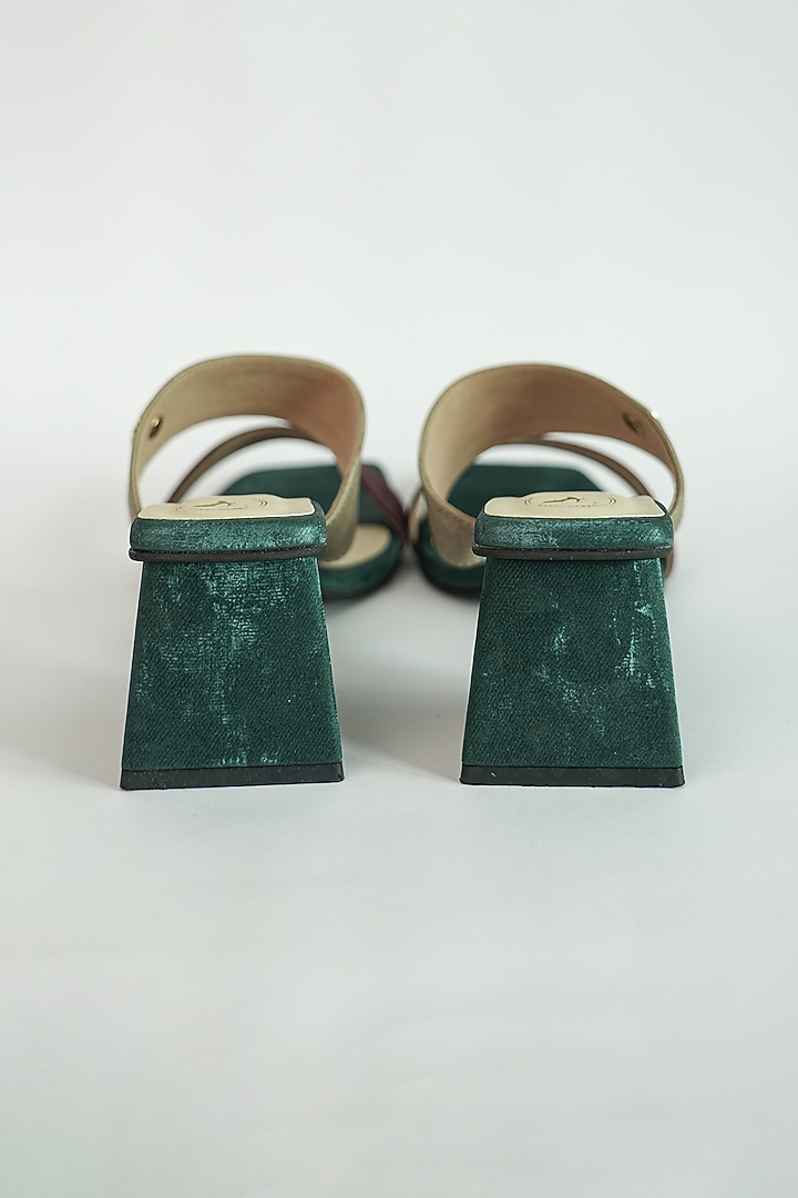 Green Vegan Heels by Sana K Luxurious Footwear at Pernia's Pop Up Shop