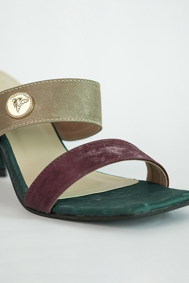 Green Vegan Heels by Sana K Luxurious Footwear at Pernia's Pop Up Shop