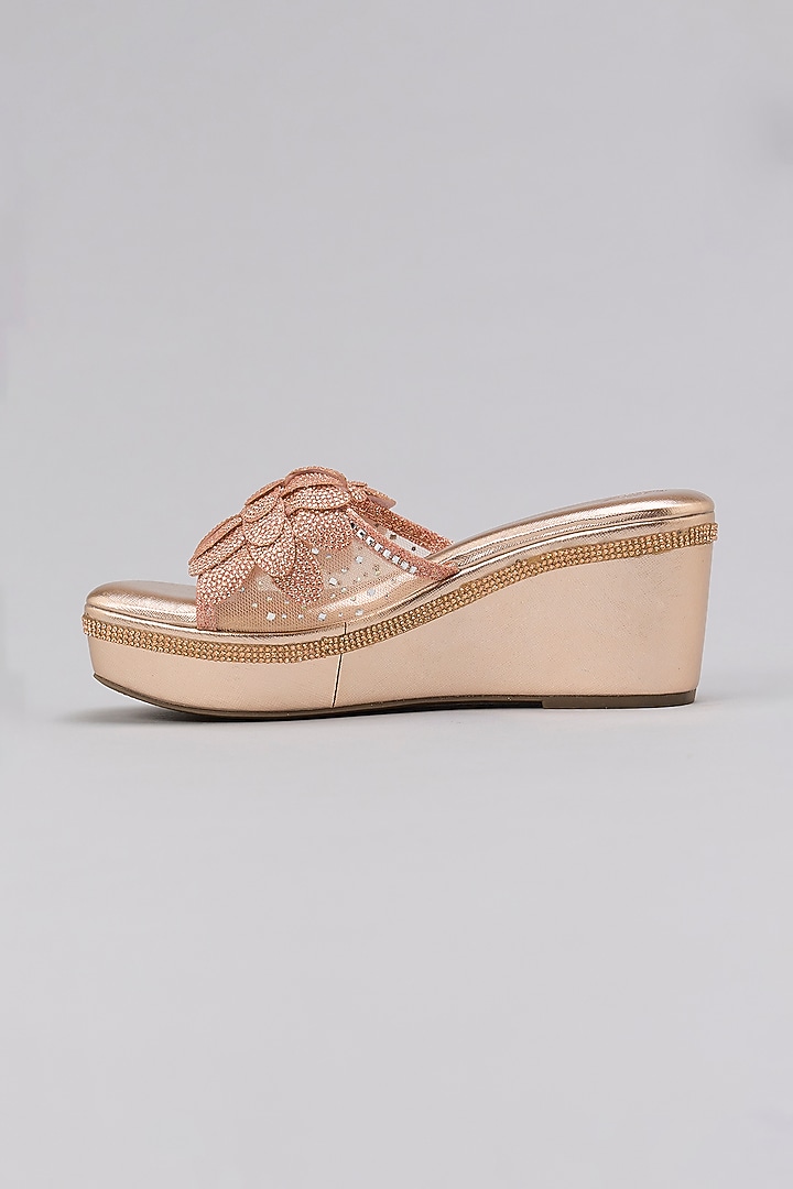 Rose Pink Synthetic Wedges by Sana K Luxurious Footwear at Pernia's Pop Up Shop