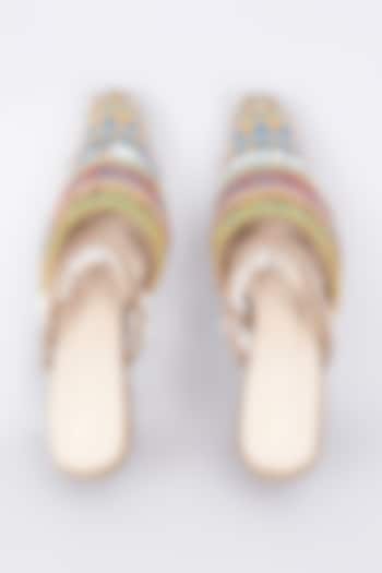 Multi-Colored Synthetic & Vegan Handwork Heels by Sana K Luxurious Footwear