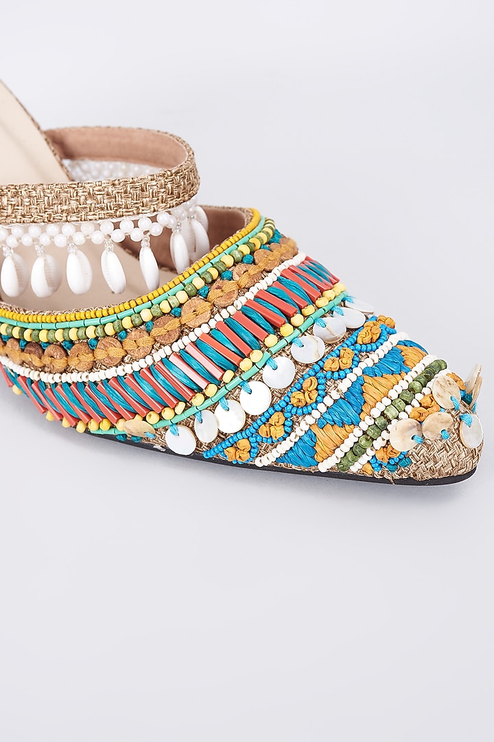 Multi-Colored Synthetic & Vegan Handwork Heels by Sana K Luxurious Footwear at Pernia's Pop Up Shop