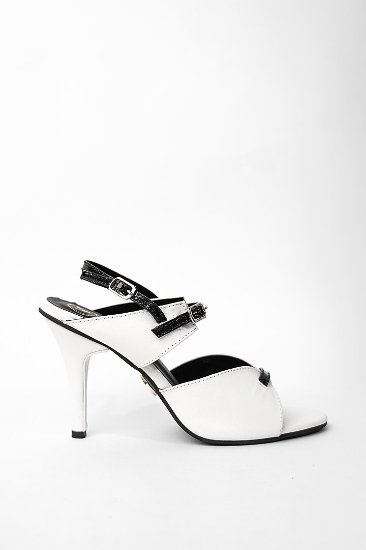 White Vegan Pencil Heels by Sana K Luxurious Footwear at Pernia's Pop Up Shop