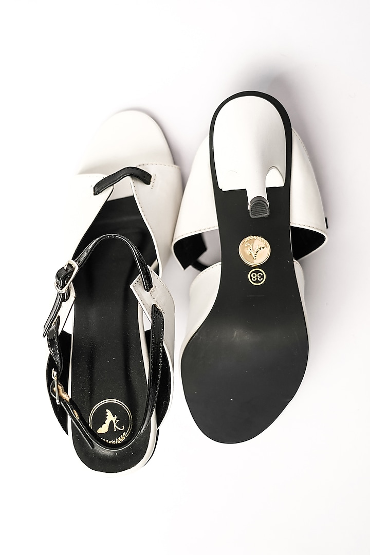 White Vegan Pencil Heels by Sana K Luxurious Footwear at Pernia's Pop Up Shop