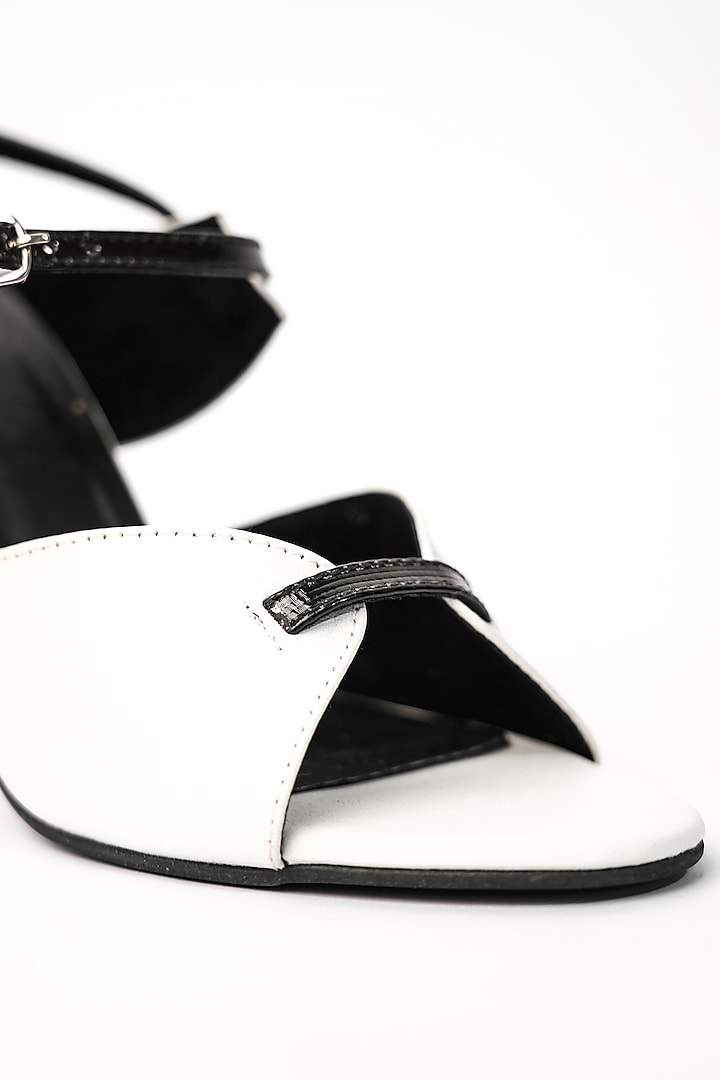 White Vegan Pencil Heels by Sana K Luxurious Footwear at Pernia's Pop Up Shop