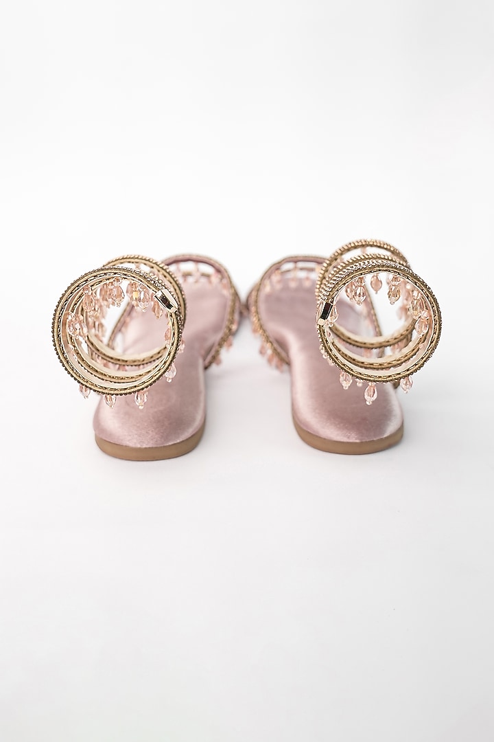 Amber Rose Vegan Jaal Embroidered Flats by Sana K Luxurious Footwear at Pernia's Pop Up Shop