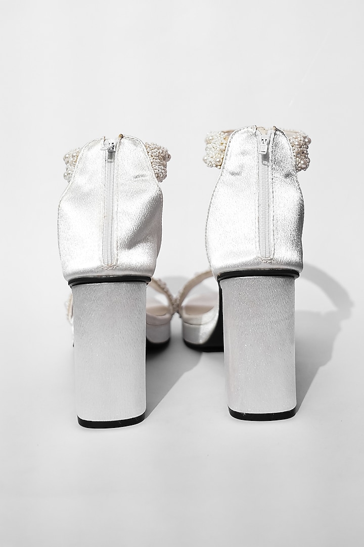 White Vegan Heels by Sana K Luxurious Footwear at Pernia's Pop Up Shop