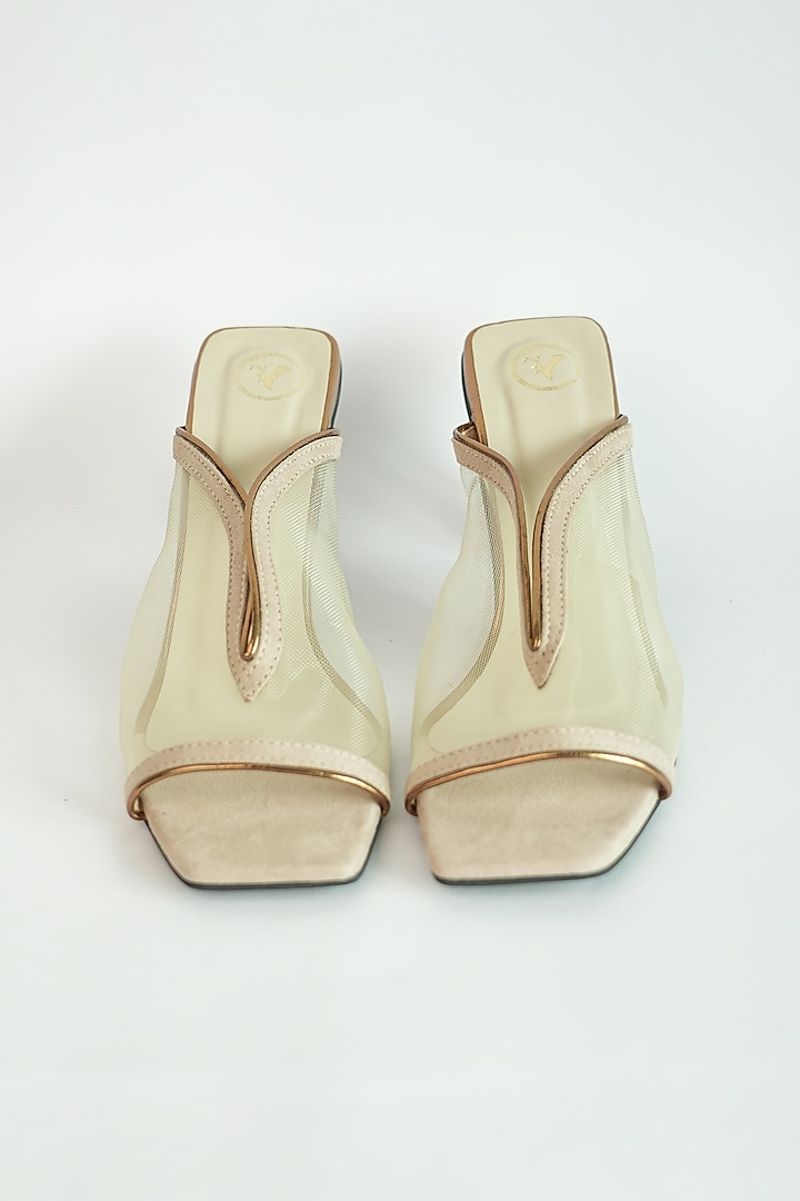 Beige Vegan Heels by Sana K Luxurious Footwear at Pernia's Pop Up Shop