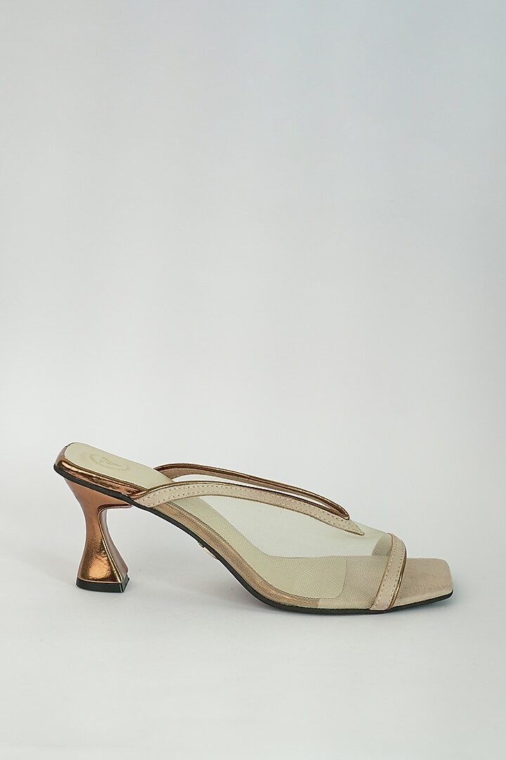 Beige Vegan Heels by Sana K Luxurious Footwear at Pernia's Pop Up Shop