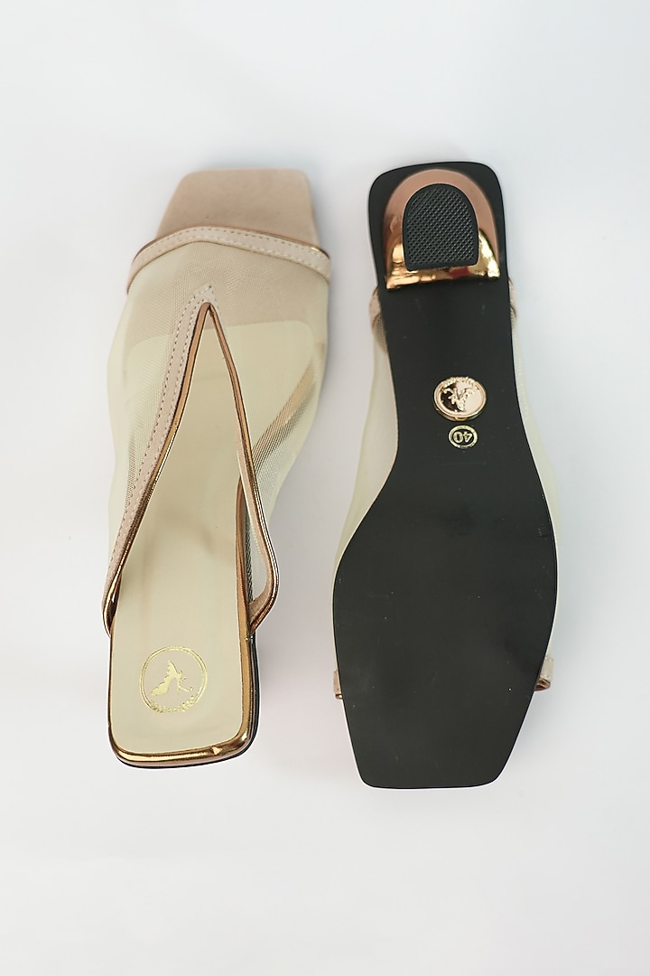 Beige Vegan Heels by Sana K Luxurious Footwear at Pernia's Pop Up Shop