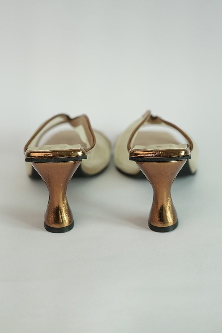 Beige Vegan Heels by Sana K Luxurious Footwear at Pernia's Pop Up Shop