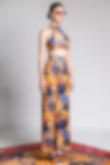 Multi Colored Printed & Embroidered Blouse by Shivan & Narresh
