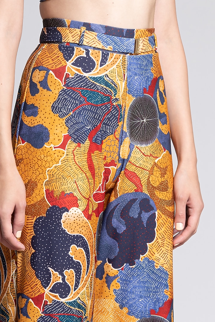 Multi Colored Printed Palazzo Pants by Shivan & Narresh at Pernia's Pop Up Shop