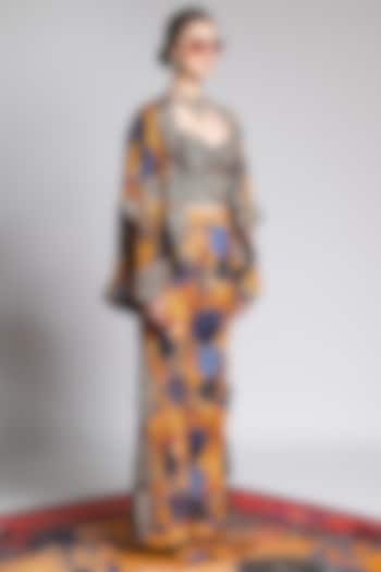 Multi Colored Fagun Printed Cape by Shivan & Narresh at Pernia's Pop Up Shop