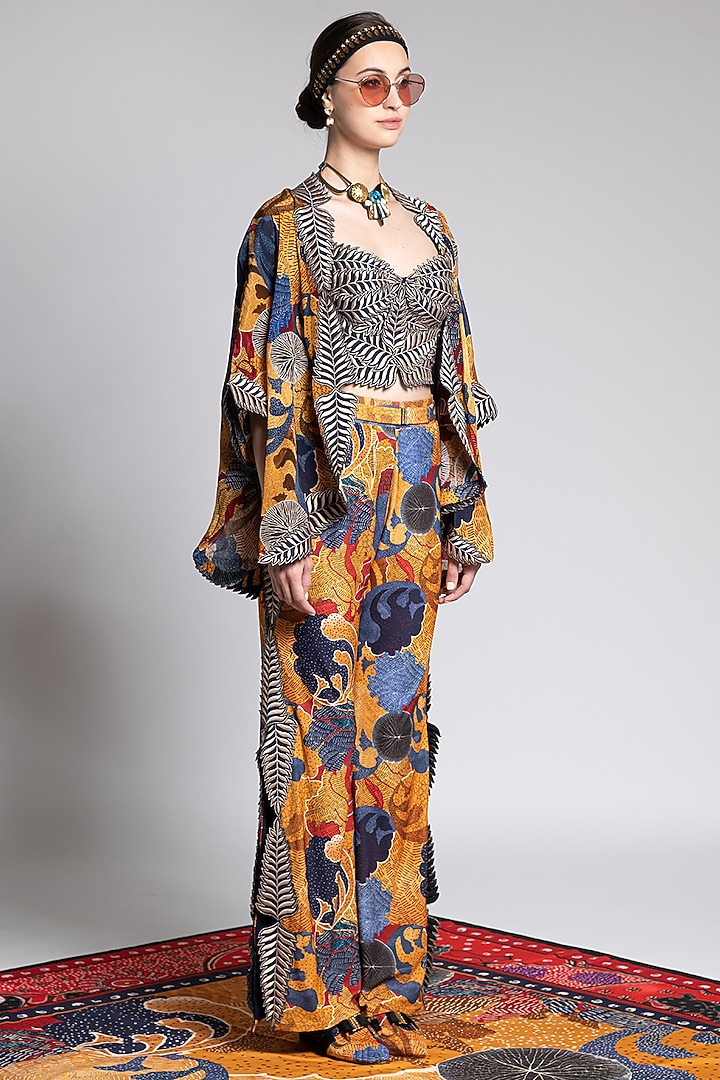 Multi Colored Fagun Printed Cape by Shivan & Narresh at Pernia's Pop Up Shop