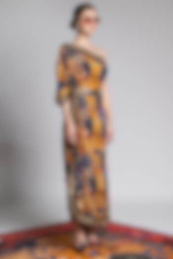 Multi Colored Printed & Embroidered Kaftan by Shivan & Narresh at Pernia's Pop Up Shop