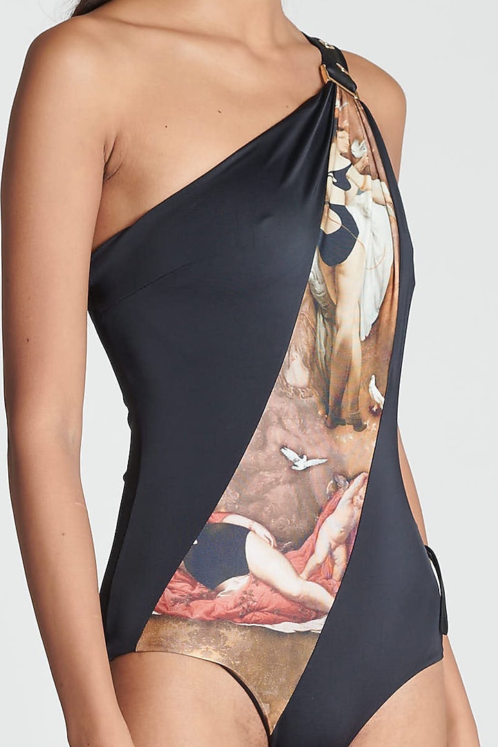 Multi-Colored & Black Printed Maillot by Shivan & Narresh at Pernia's Pop Up Shop
