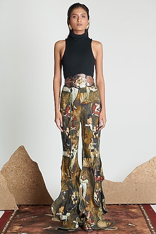 Multi-Colored Printed Palazzo Pants by Shivan & Narresh