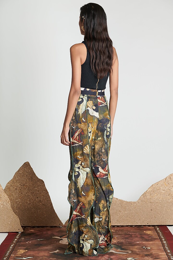Multi-Colored Printed Palazzo Pants by Shivan & Narresh at Pernia's Pop Up Shop