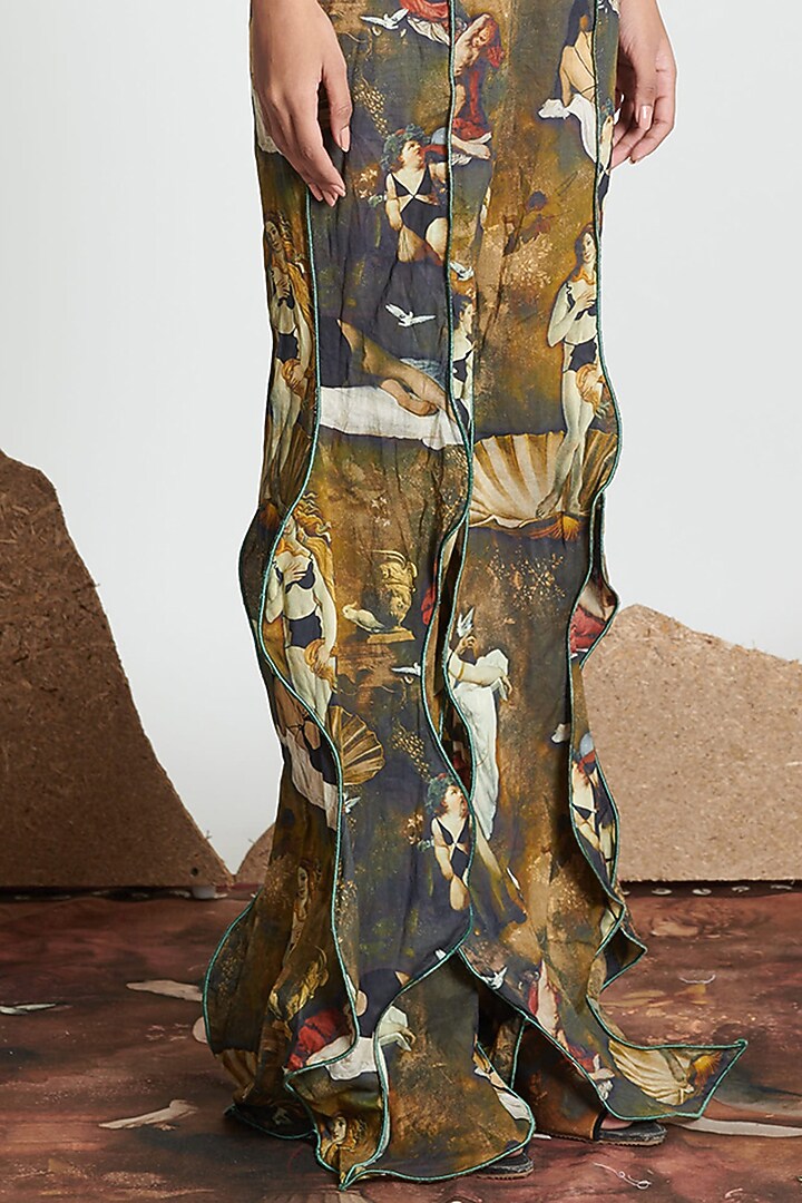 Multi-Colored Printed Palazzo Pants by Shivan & Narresh at Pernia's Pop Up Shop